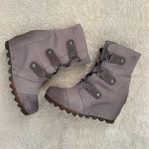 Joan Of Arctic Leather Wedge Boot